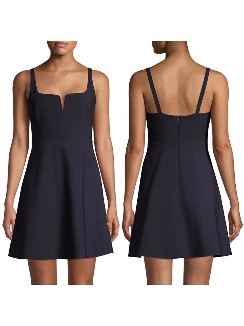 Likely Navy Constance Square-Notch A-Line Mini Dress